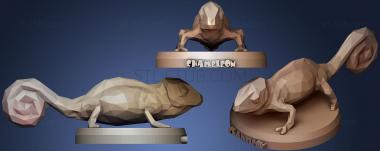 3D мадэль Поли Хамелеон (STL)